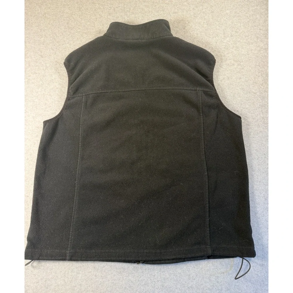 Cabelas Fleece Vest Mens L Black Full Zip Sleeveless Jacket Outdoor SKU 253